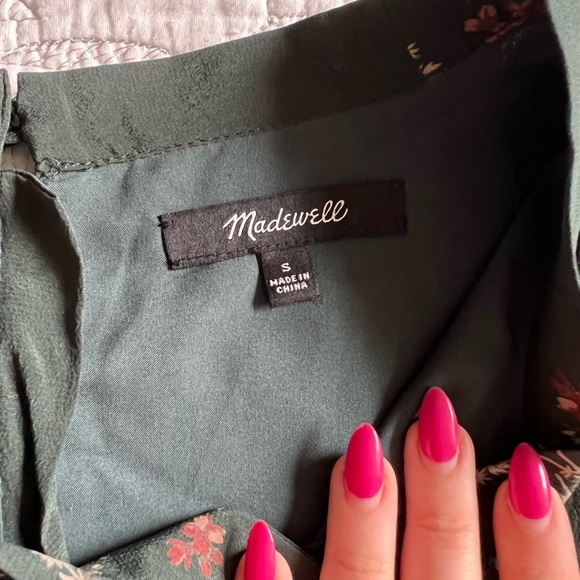 Madewell - Silk Tie-Neck Dress in Wild Botanic - Picture 6 of 10